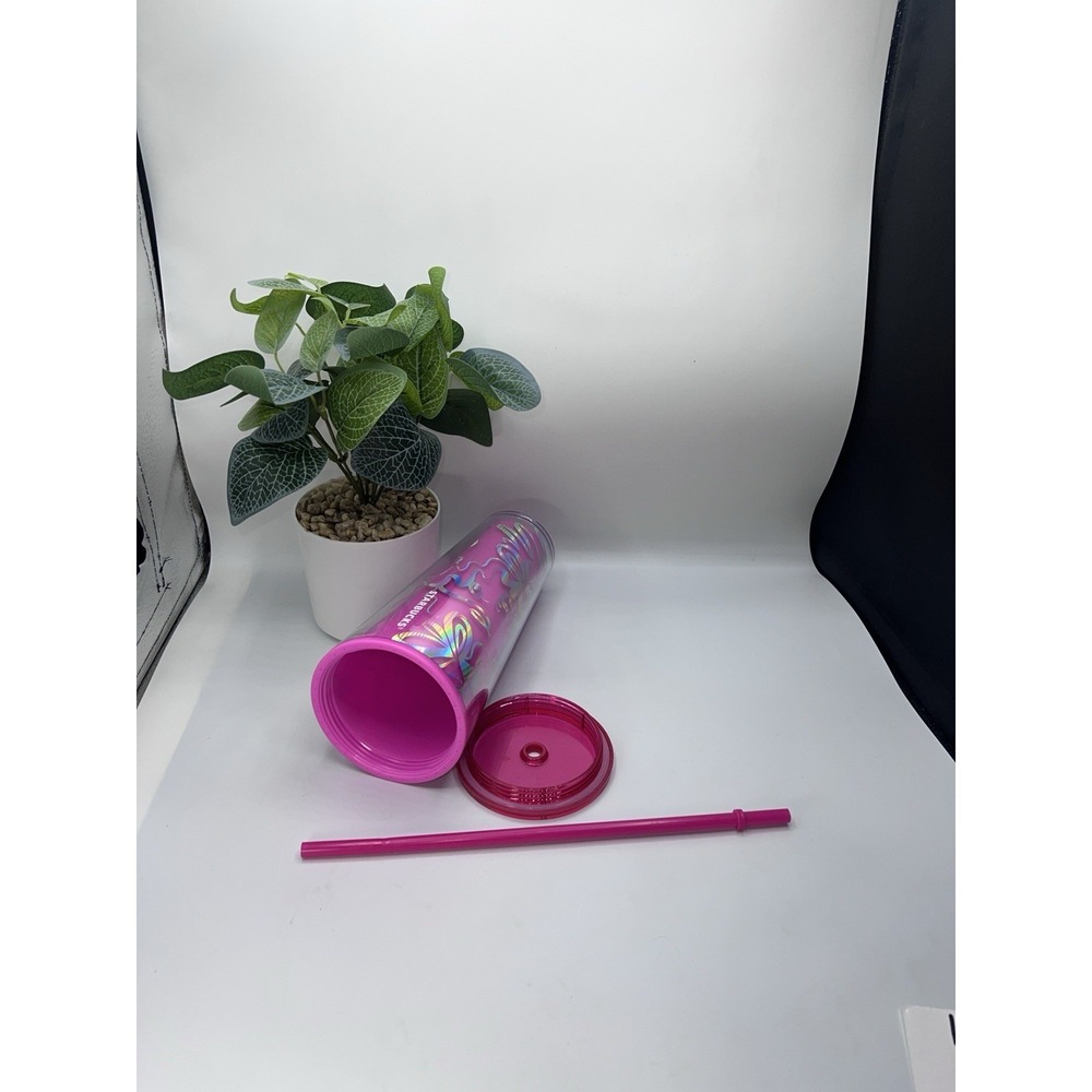 Starbucks Holiday 2023 Hot Pink With Silver Ribbon Color Change Venti Tumbler - Picture 7 of 9